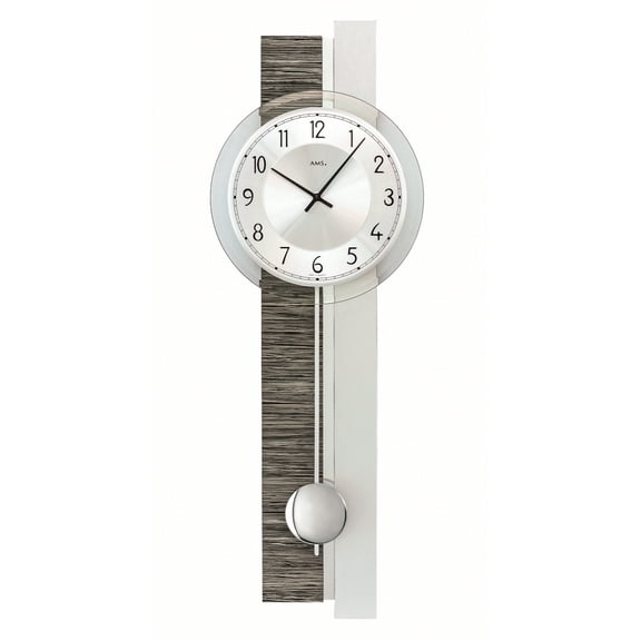 Modern wall clock with quartz movement from AMS