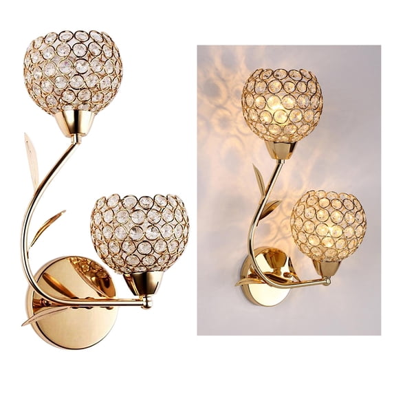 Modern wall of Bedroom Wall Sconce Lighting Fixture, E26/E27 Socket, for Bedroom Bedside Stairs - Golden_Right