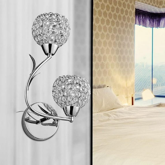 Modern wall of Bedroom Wall Sconce Lighting Fixture, E26/E27 Socket, for Bedroom Bedside Stairs - Silver_Right