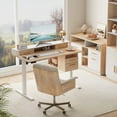 thumbnail image 1 of ModernMate 47.2" × 23.6" Electric Standing Desk with 4 Drawers, Height Adjustable Computer Table with Monitor Stand & Storage Shelf, 2 Memory Heights for Home Office, 1 of 6