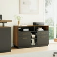 thumbnail image 1 of ModernMate Wood File Cabinet with Lock, Storage Cabinet with 4 Drawers for Home Office, Open Storage Cubes, Lateral Filing Cabinet for A4/Letter Files, 1 of 6