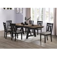 thumbnail image 1 of Moderna 7 Pc Rustic 66"-94" Dining Room Table And Chairs Set In Brown / Charcoal, 1 of 8