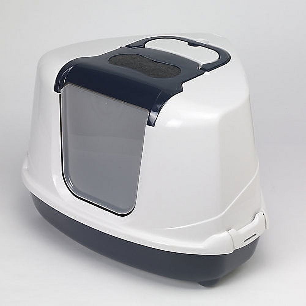 Moderna Flip Corner Cat Litter Box Blueberry