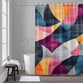 thumbnail image 1 of Modernism Art Shower Curtain for Bathroom Decor, Multi Color Geometric Color Block Waterproof Fabric Shower Curtain, 36"x78" Set with 12 Hooks, 1 of 9