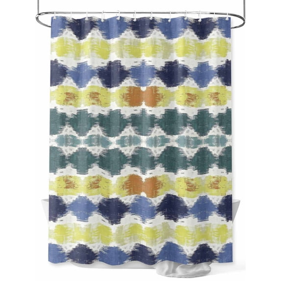 Modernism Shower Curtain Set ,Waterproof Fabric Shower Curtains Yellow Blue Color Block Pattern Shower Curtains for Bathroom,Bathroom Decor 72"x84"