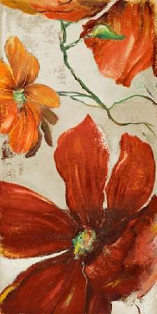 Modernismo Roja I Canvas Art - Patricia Pinto (10 x 20)