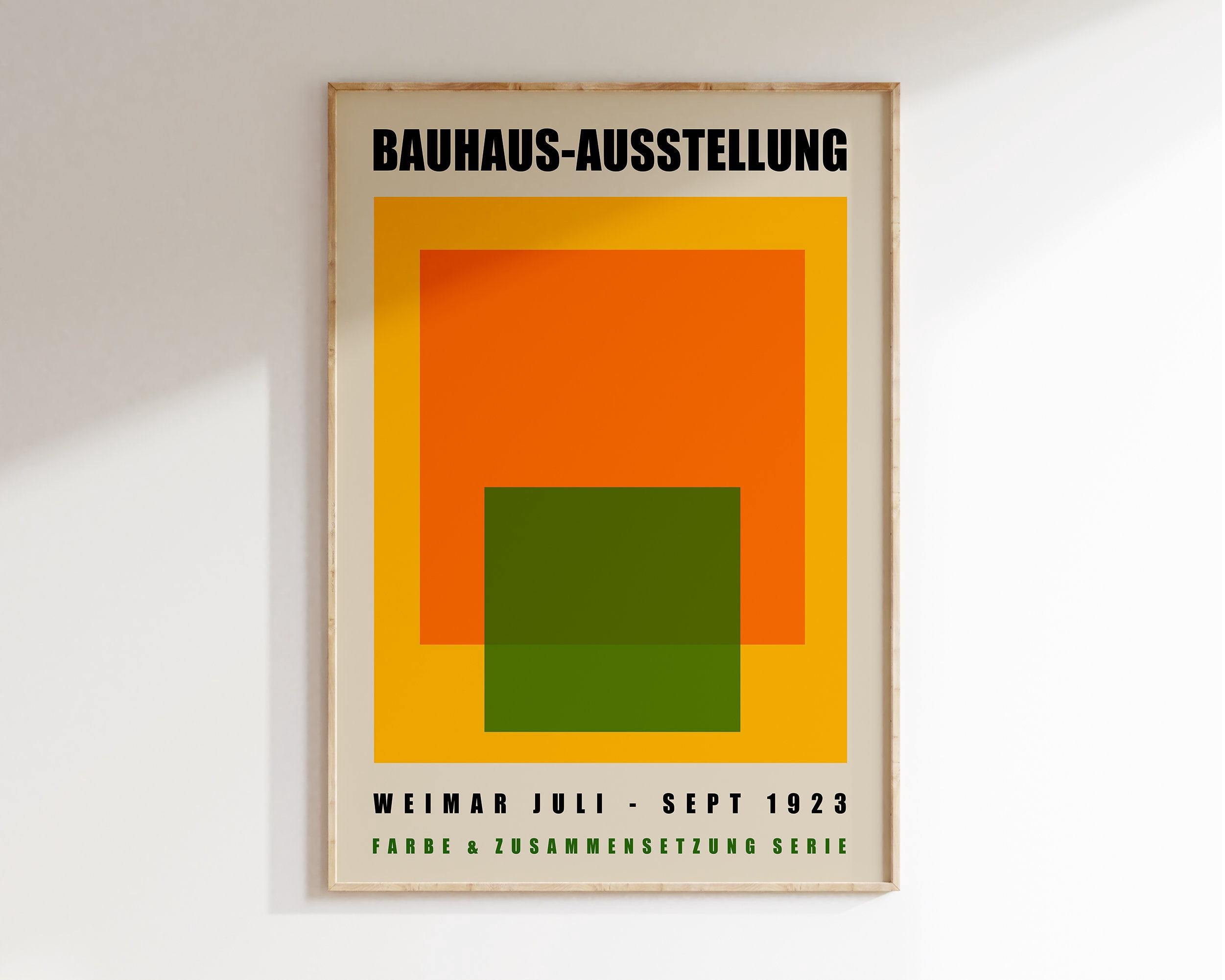 Modernist Bauhaus Geometric Canvas Poster Living Room Wall Art Retro ...