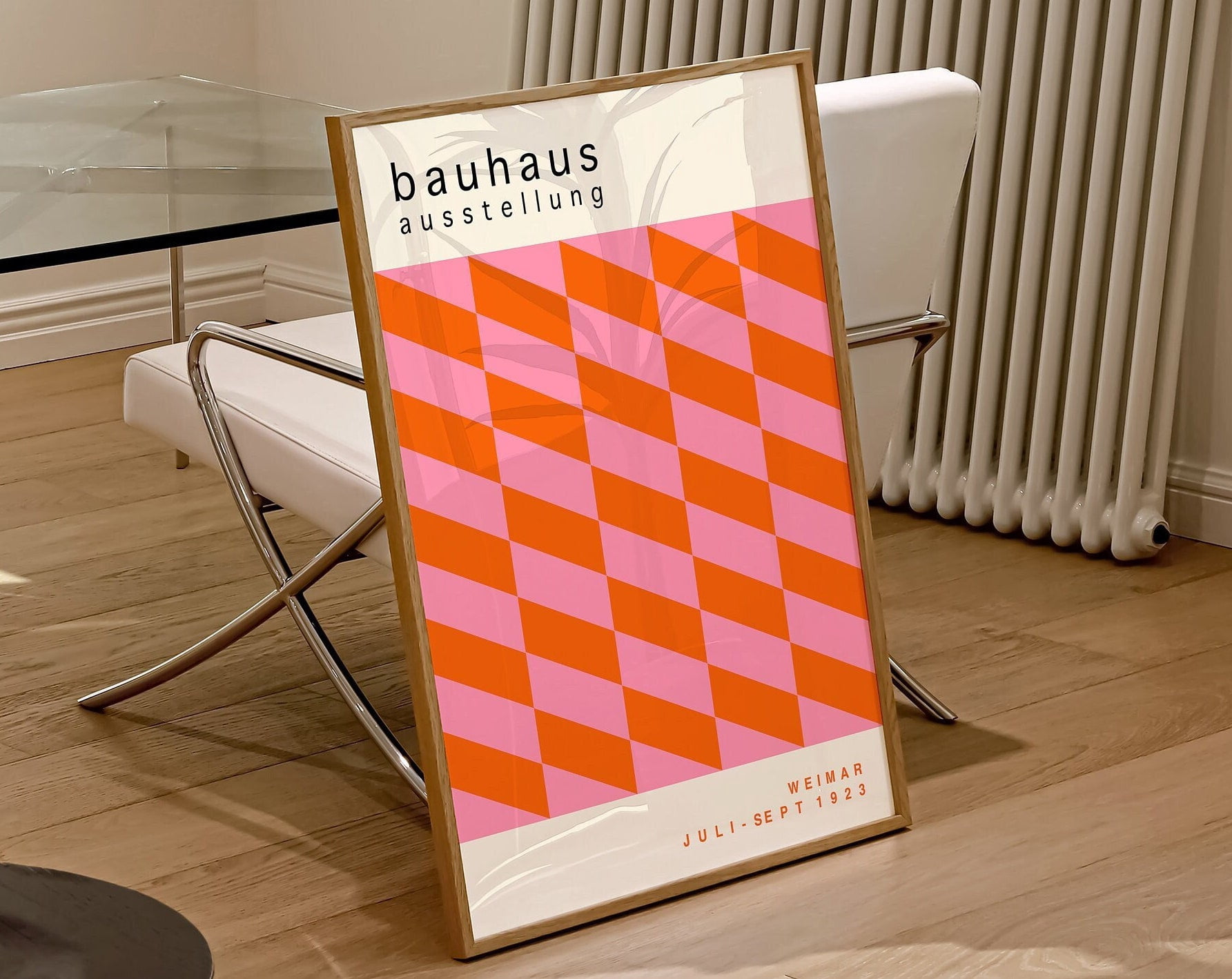 Modernist Bauhaus Geometric Canvas Poster Living Room Wall Art Retro ...