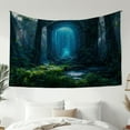 thumbnail image 1 of Modernist Style Tapestry, Forest Blue Light and Shadow Tapestry, Bedroom Living Room Dormitory Decoration, Home Decoration, 1 of 4
