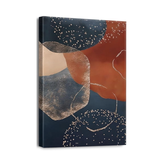 Modernize Your Space Abstract Leaves Canvas Wall Art - Perfect for Living Room, Bedroom, Kitchen, Office Wall Decorations, 12X16 inches