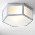 thumbnail image 1 of JONATHAN Y Minimo 15.75" Hexagon Metal/Frosted Glass LED Flush Mount, Chrome, 1 of 7