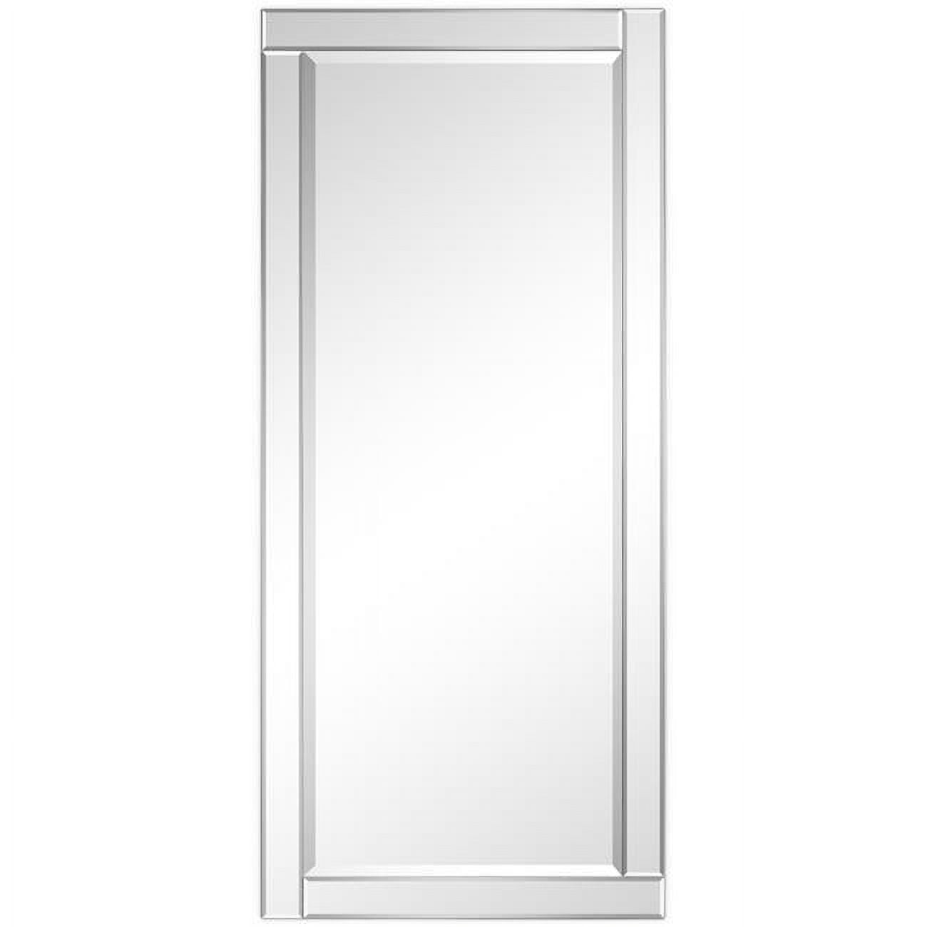 Moderno 24" x 54" Beveled Wood Frame Wall Mirror