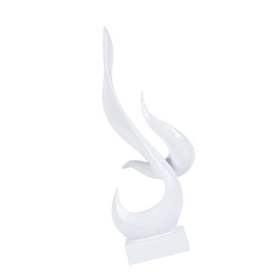 Moderns Abstract Flame Sculpture, Resin Table Decor for Living Room Office Home Shelf Accent Centerpiece