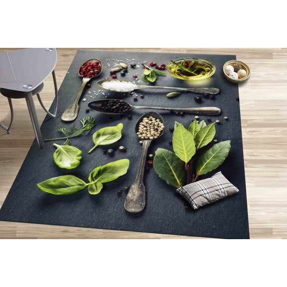 Moderns Rugs, Herbs And Spices Rugs, Modern Rugs, Classic Rugs, Dining Room Rug, Kitchen Rugs, Small Rugs, Salon Decor Rugs, Large Rugs, 2'x3' - 60x90 cm