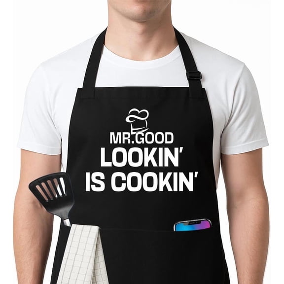 Moderong Funny BBQ Grilling Kitchen Cooking Chef Aprons for Men Fathers Day Christmas Gifts