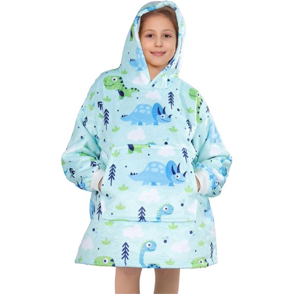 Moderong Wearable Blanket Hoodie, Oversized Flannel Comfy Sweatshirt for Adults,Warm Cozy Hooded Body Blanket