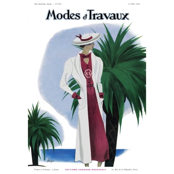 Modes Et Travaux 1936 Poster Print By Mary Evans Peter And Dawn Cope Collection (24 X 36)