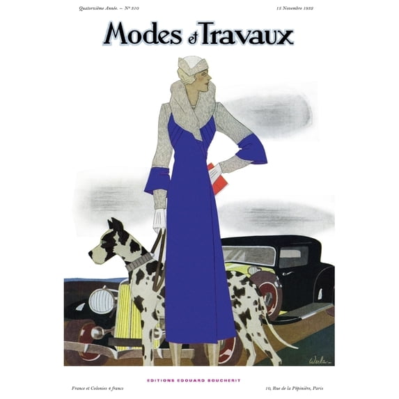 Modes Et Travaux Front Cover. Art Deco Poster Print By Mary Evans Picture Librarypeter & Dawn Cope Collection