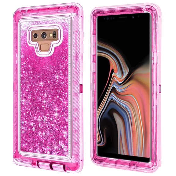 Modes Wireless - Samsung Galaxy Note 9 / N960 Tough Defender Sparkling Glitter Heart Phone Case
