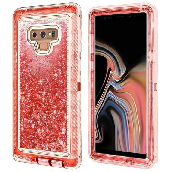 Modes Wireless - Samsung Galaxy Note 9 / N960 Tough Defender Sparkling Glitter Heart Phone Case
