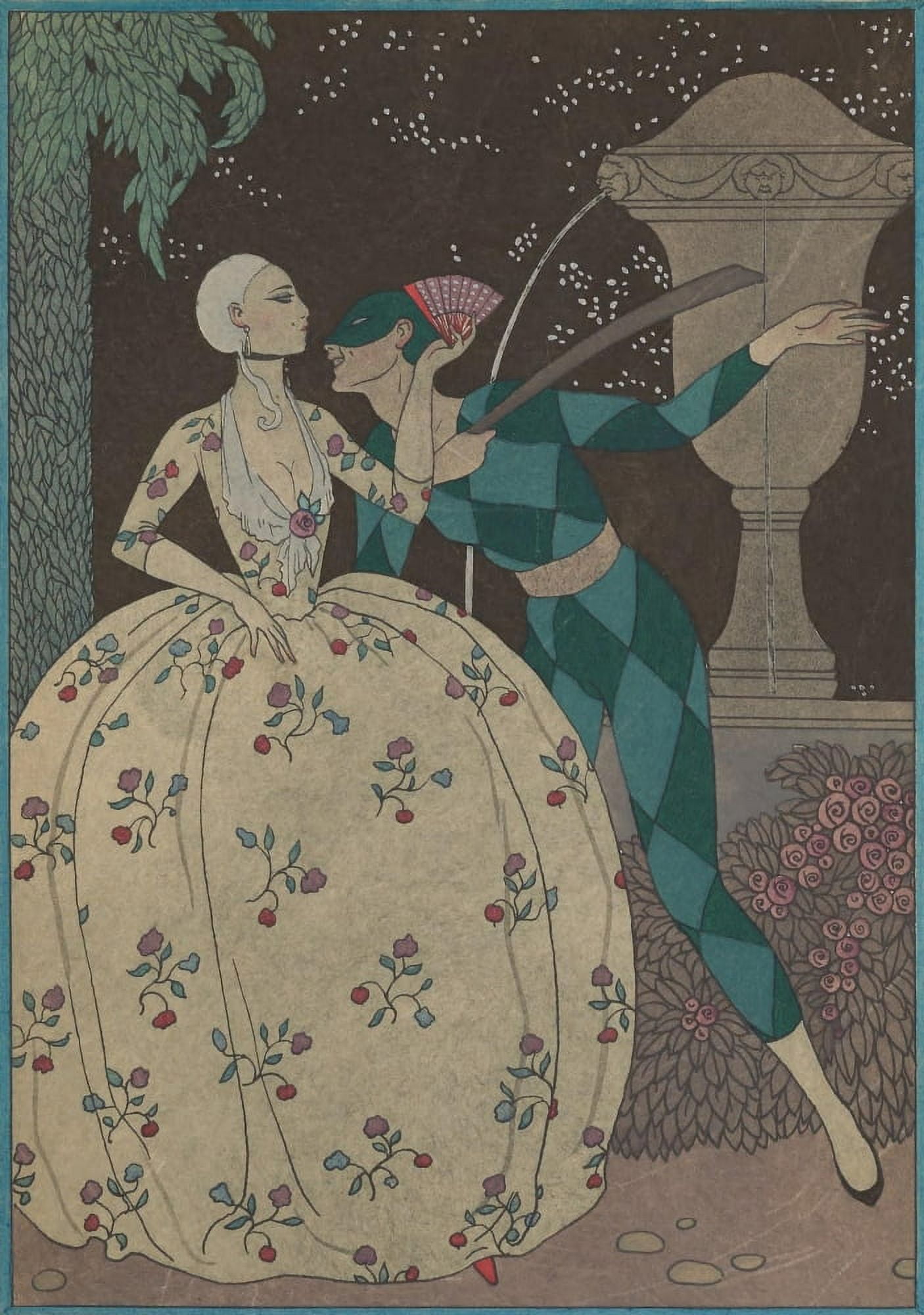 Modes et manieres daujourdhui 1912 Arlequin Canvas Art - George Barbier (24 x 36)