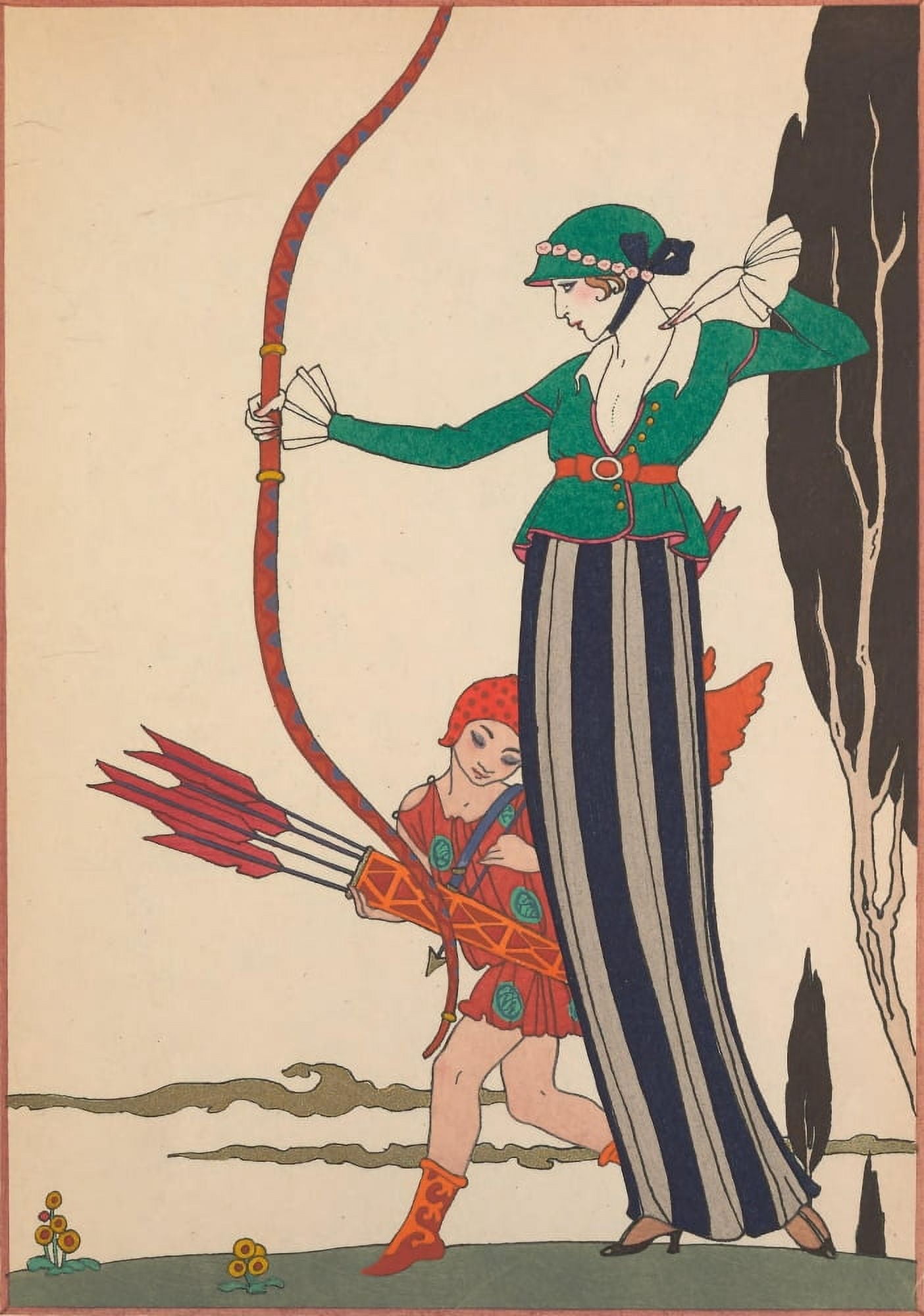 Modes et manieres daujourdhui 1912 LArc Rouge Canvas Art - George Barbier (24 x 36)