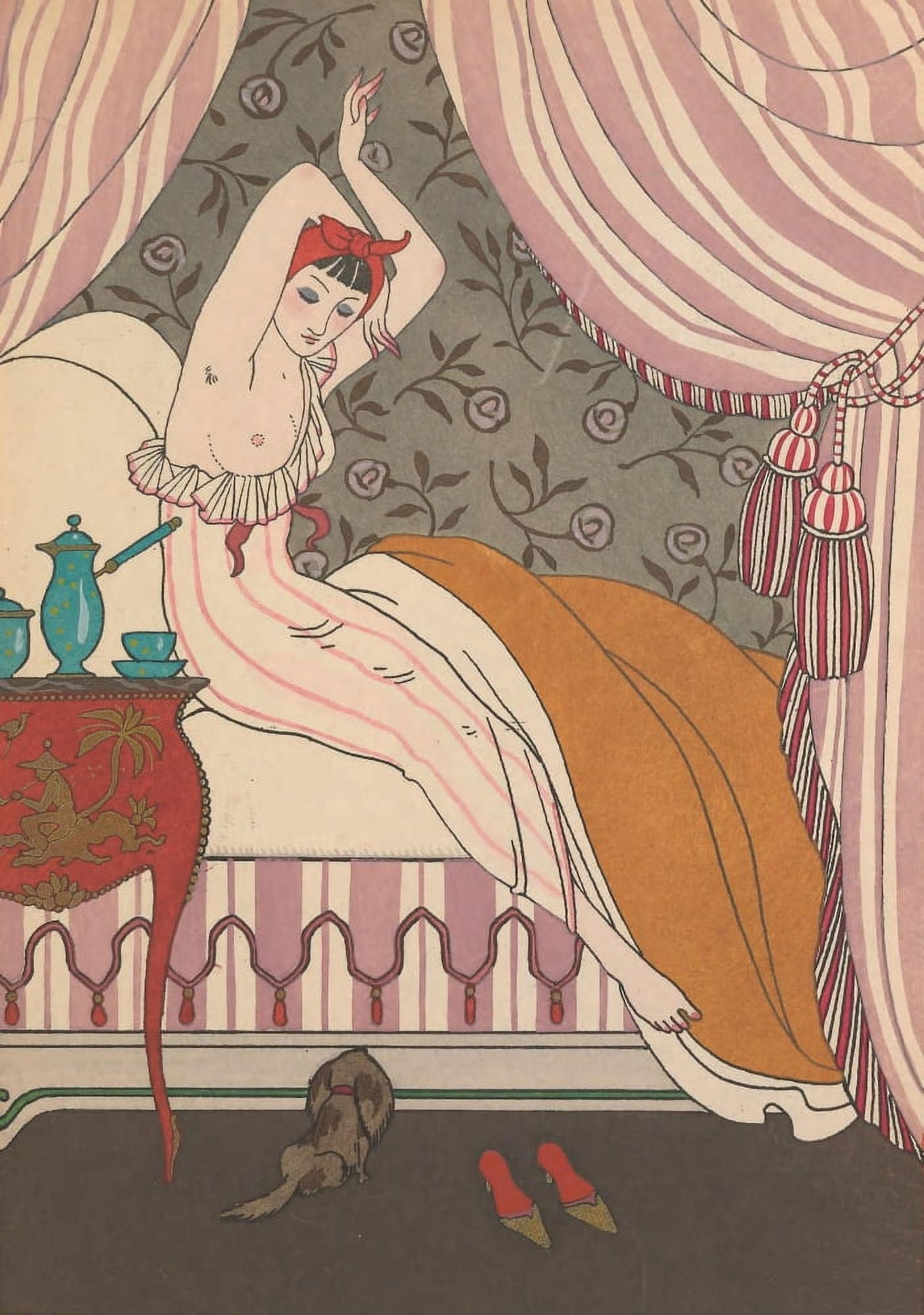 Modes et manieres daujourdhui 1912 La Belle Matineuse Canvas Art - George Barbier (24 x 36)