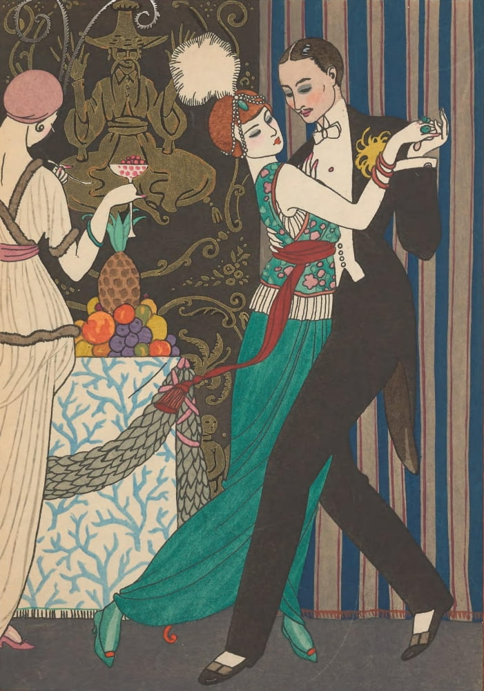 Modes et manieres daujourdhui 1912 La Danse Canvas Art - George Barbier (18 x 24)