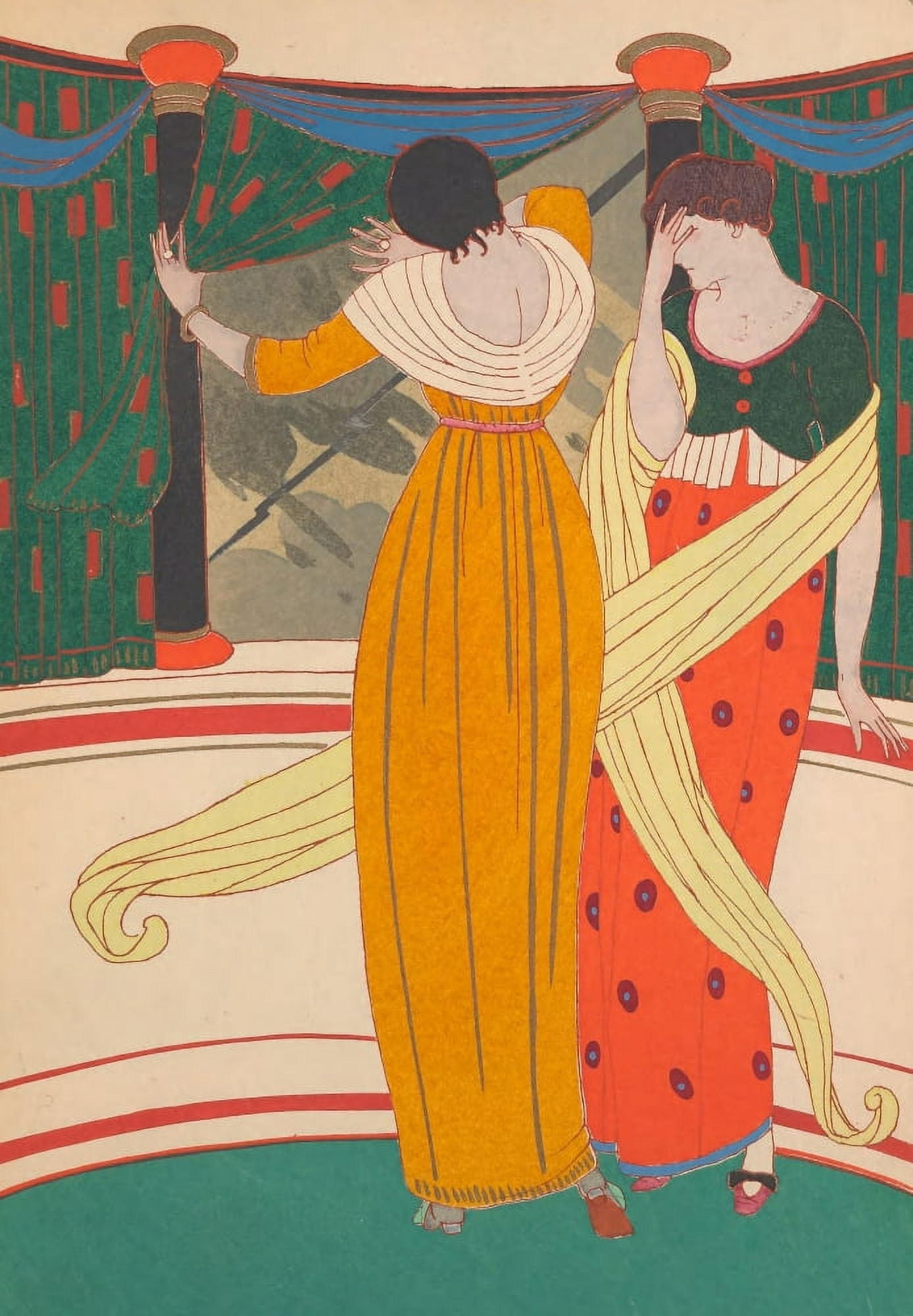 Modes et manieres daujourdhui 1913 LOrage Canvas Art - Charles Martin (24 x 36)