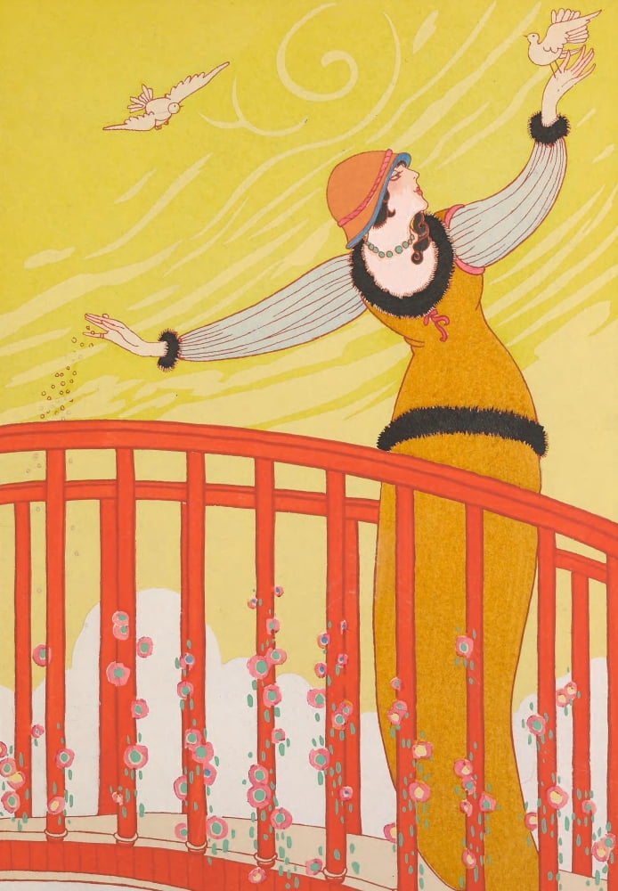 Modes et manieres daujourdhui 1913 La Passerelle Canvas Art - Charles Martin (18 x 24)
