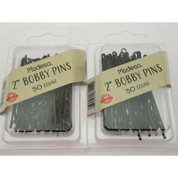 Modesa Hair Styling 2" Black Bobby Pins 100 pc Lot