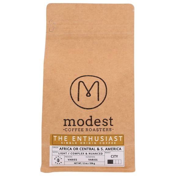 Modest Coffee R - Roasters Coffee So The Enthusiast - 12 Oz, Case of 6