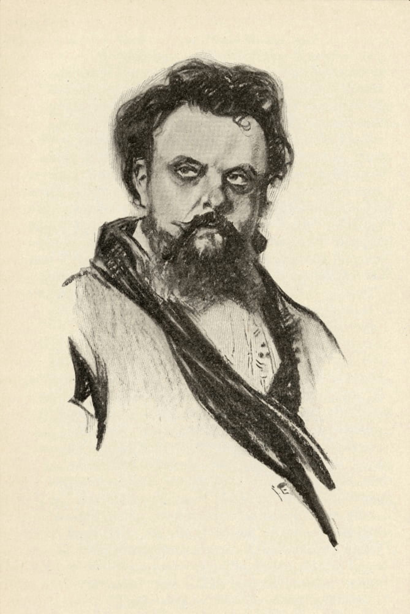 Modest Moussorgsky 1839-1881 Russian Composer Portrait By Chase Emerson American Artist 1874-1922 Canvas Art - Ken Welsh Design Pics (12 x 18)