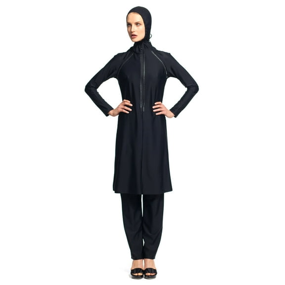 Modest Sea Brooke 2-Piece Swimsuit Burkini Set Small Black