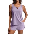 thumbnail image 1 of Modest Tankini Swimsuits for Women Two Piece Athletic Womens Bathing Suits Tank Tops with Board Shorts Pockets Loose Split Swimsuit, 1 of 6