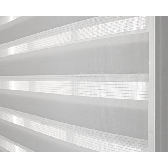 Achim Cordless Celestial Sheer Double Layered Window Shade (White, 29" x 72")