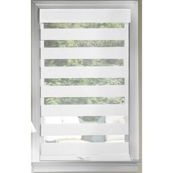 Achim Cordless Celestial Sheer Double Layered Window Shade (White, 32" x 72")