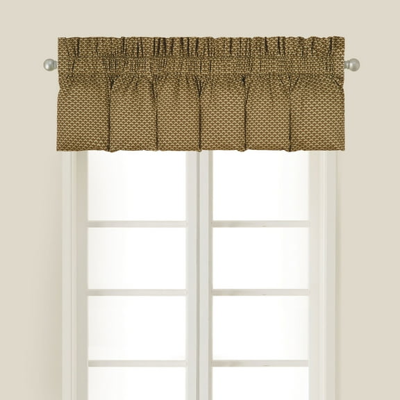 Modesto Brown Cotton Curtain Window Valance