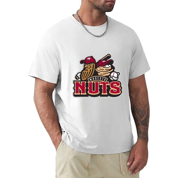 Modesto Nuts Baseball Minor League Team Fan Sports Game Top Unisex T-Shirt, for men & women, up to size 5XL.