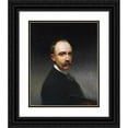 thumbnail image 1 of Modesto Teixidor y Torres 12x14 Black Ornate Wood Framed Double Matted Museum Art Print Titled: Self Portrait (1891), 1 of 5