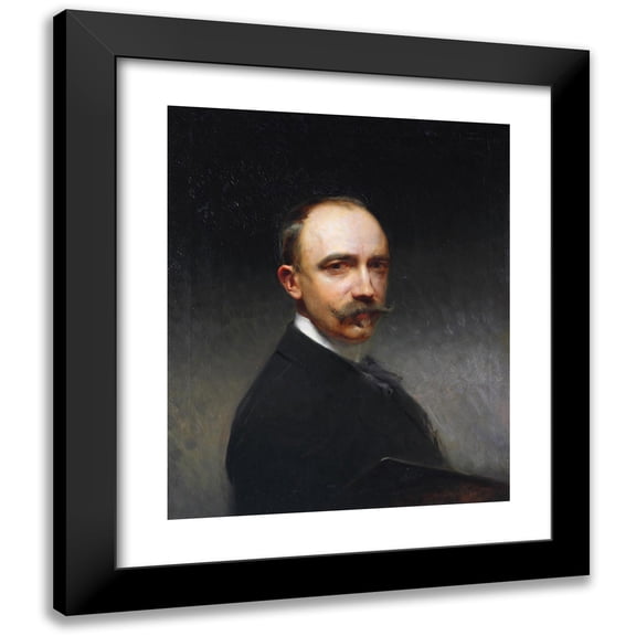 Modesto Teixidor y Torres 15x18 Black Modern Framed Museum Art Print Titled - Self Portrait (1891)