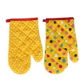 thumbnail image 1 of Modex Home Heat Resistant Yellow Cotton Oven Mitts (2 Count), 1 of 5