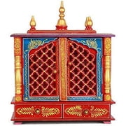 Modfash Home and Bazaar Rajasthani Ethnic Handcrafted Wooden Temple/Mandir/Pooja Ghar/Mandapam
