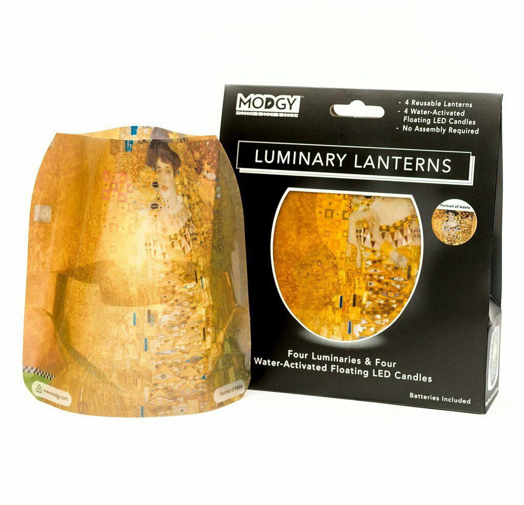 Modgy Lumizu Collapsible 4pc Luminary Lantern Set - Tiffany Dragonfly Modgy Lumizu Collapsible 4pc Luminary Lantern Set - Tiffany Dragonfly