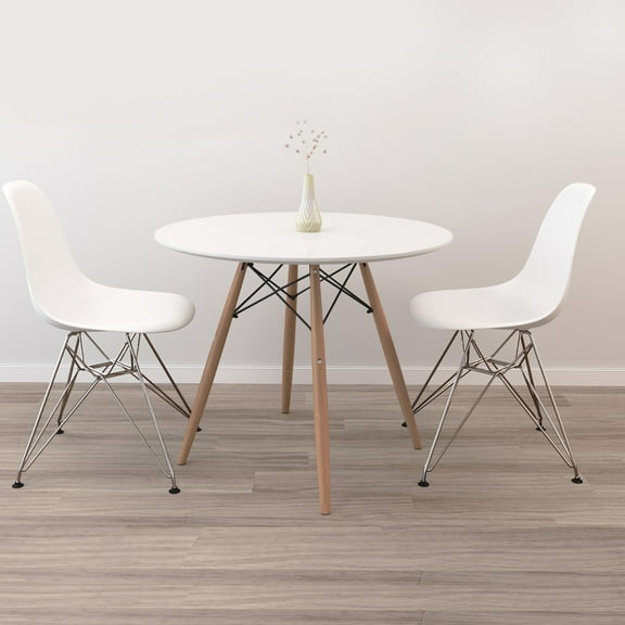 Modholic 32" Eiffel Table & Set of 2 Steel Leg Chairs