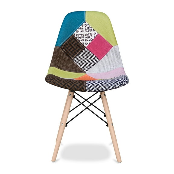 Modholic Eiffel Chair With Wood Legs, Multi