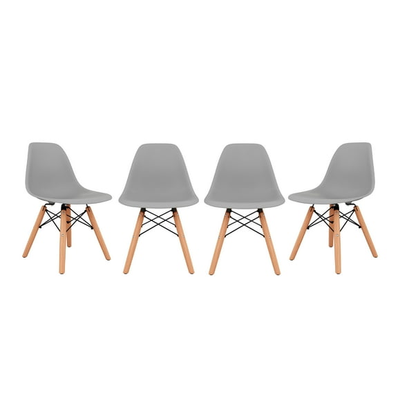Modholic Eiffel Kids Chair, Gray (Set Of 4)