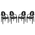 thumbnail image 1 of Modholic Ghost Armchair, Black (Set Of 4), 1 of 6