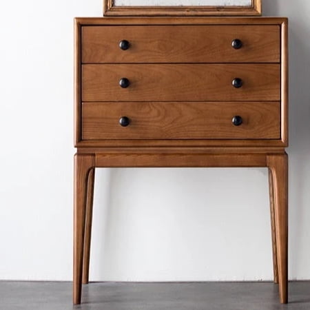 Modholic H Solid Wood Chest Of Drawers, Walnut