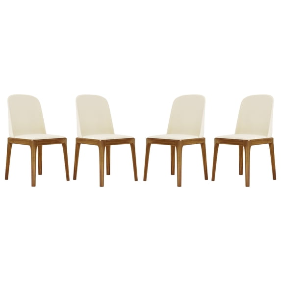 Modholic Oliver Dining Chair, Walnut (Set Of 4)